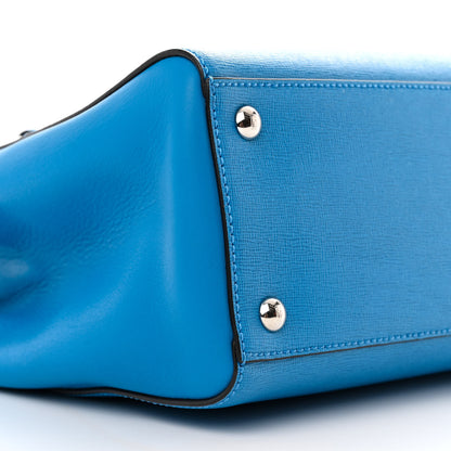 Fendi Vitello Elite Petite 2Jours Tote Blue Royal 8 of 12