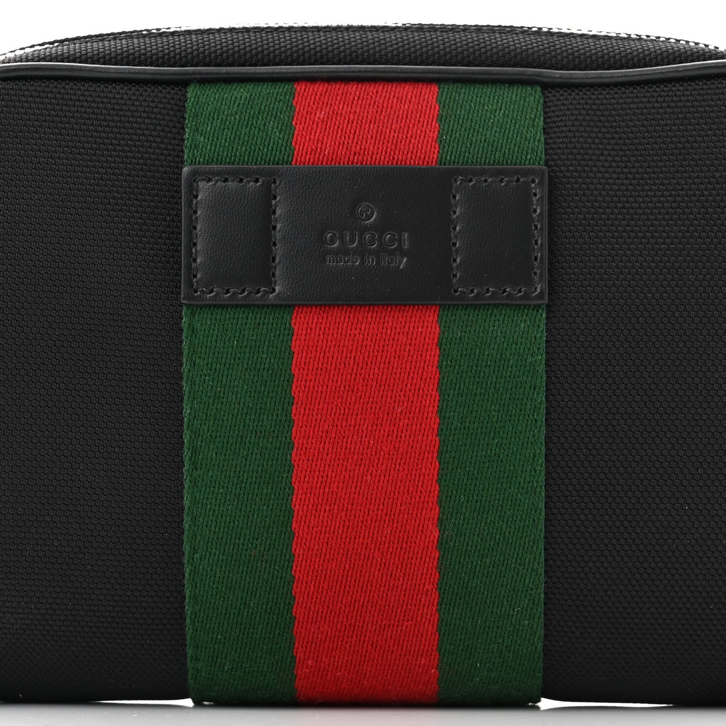 Canvas Web Slim Belt Bag Black