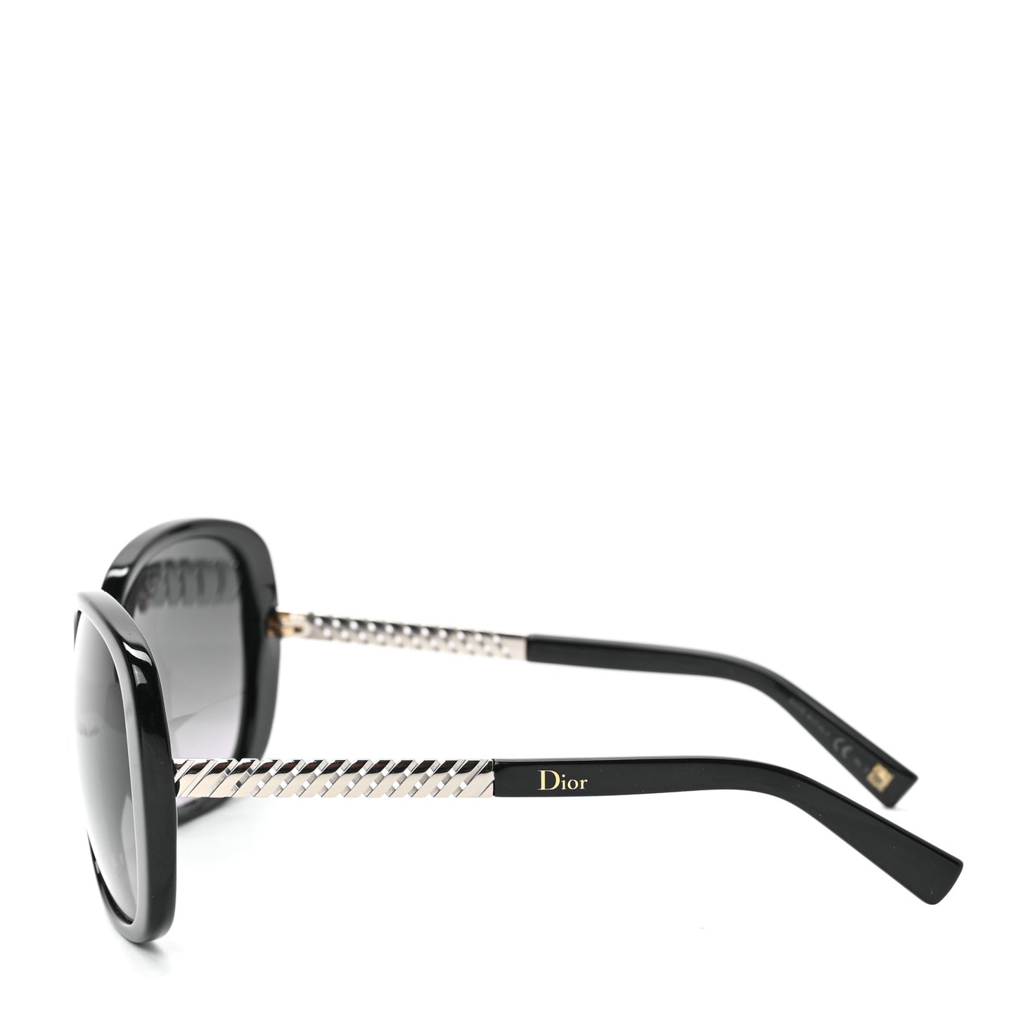 Acetate DiorEver1 Round Sunglasses Black