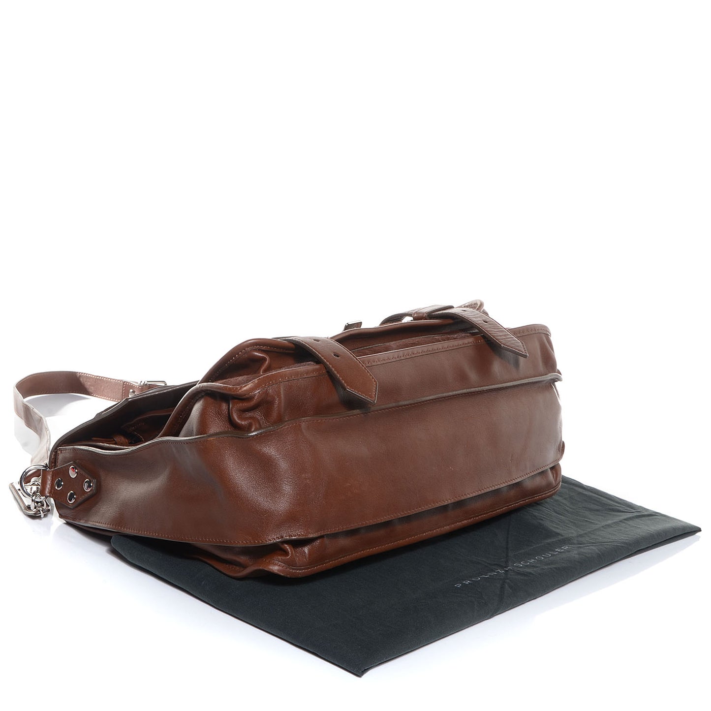 Calf Hair Leather PS1 Large Satchel Chocolate