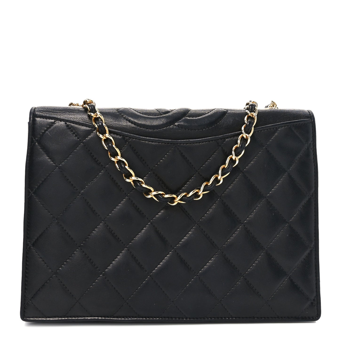 Lambskin Quilted CC Small Single Flap Black