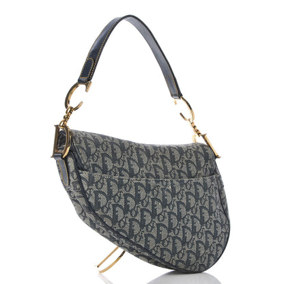 Christian Dior Monogram Saddle Bag Blue 3 of 8