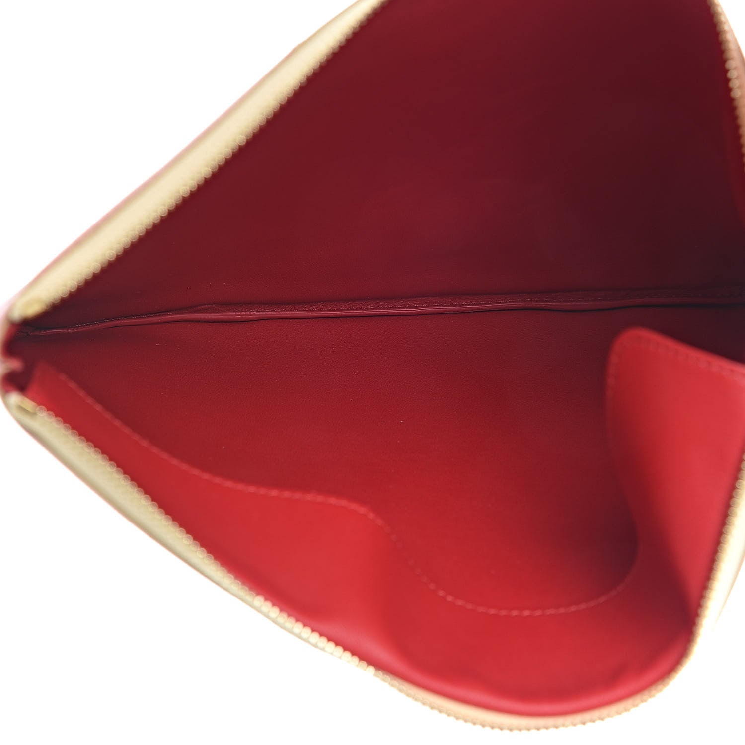 Celine Lambskin Bi-Color Coeur Ipad Clutch Red 5 of 6