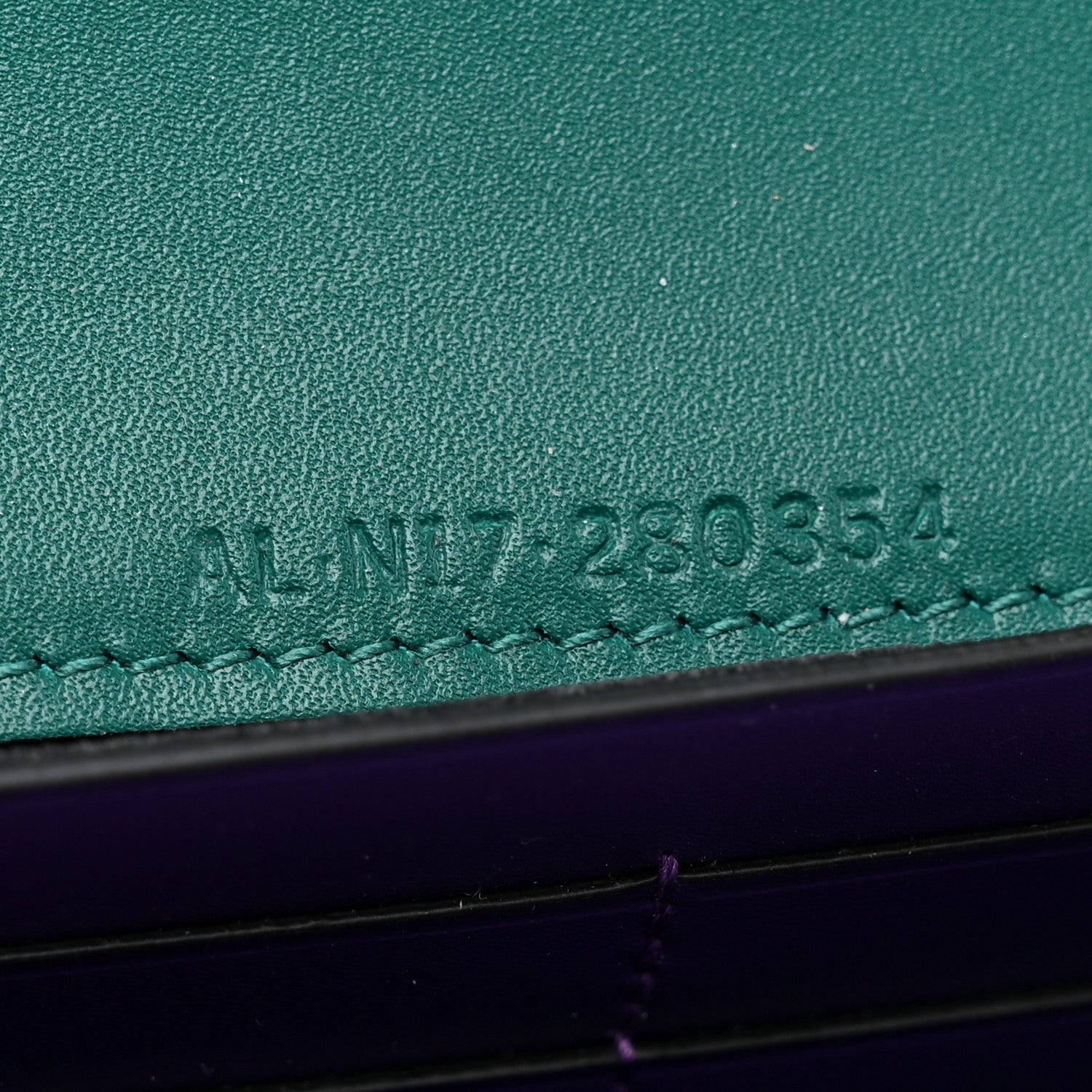 Bulgari Calfskin Serpenti Forever Chain Wallet Emerald Violet Amethyst 6 of 7