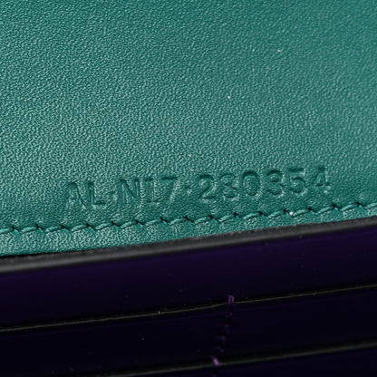 Bulgari Calfskin Serpenti Forever Chain Wallet Emerald Violet Amethyst 6 of 7
