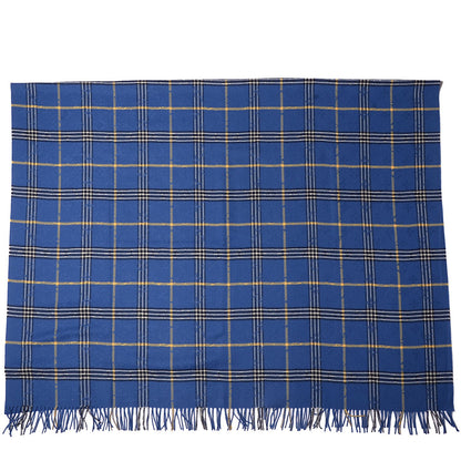 Louis Vuitton Wool Plaid Masai Tartan Shawl Blue 3 of 4
