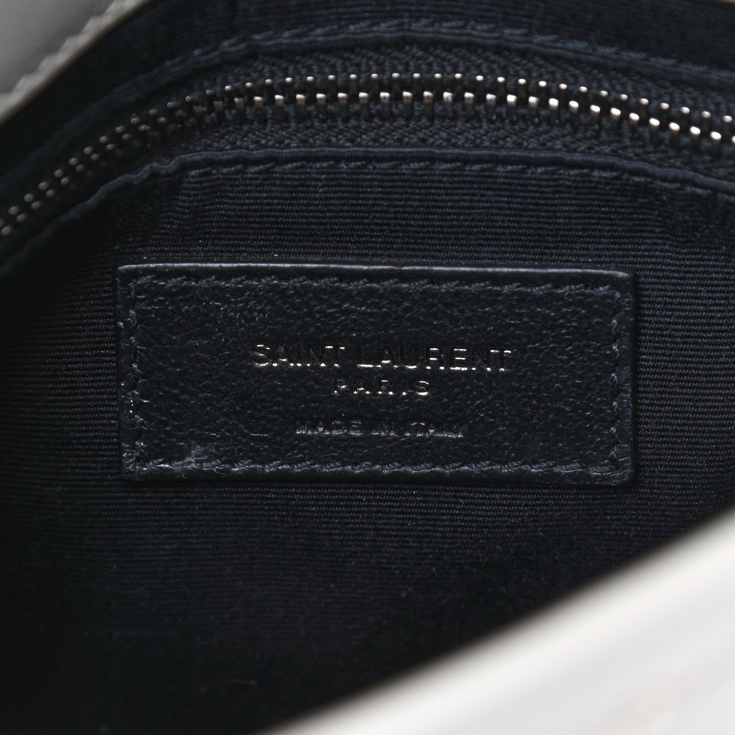 Saint Laurent Crinkled Calfskin Matelasse Monogram Niki Chain Wallet Crema Soft 6 of 11