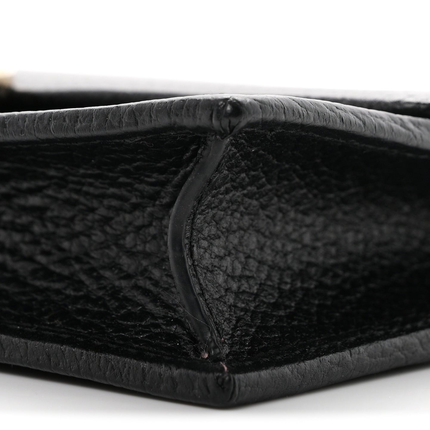 Dollar Calfskin Interlocking G Chain Wallet Black