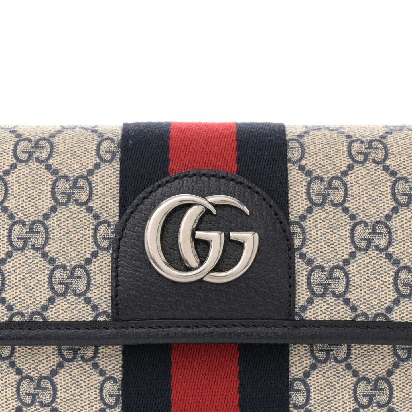 GG Supreme Monogram Web Small Ophidia Belt Bag 80 32 Beige Navy