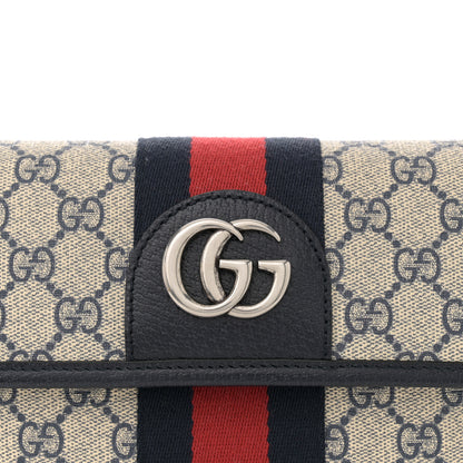 Gucci GG Supreme Monogram Web Small Ophidia Belt Bag 80 32 Beige Navy 8 of 10