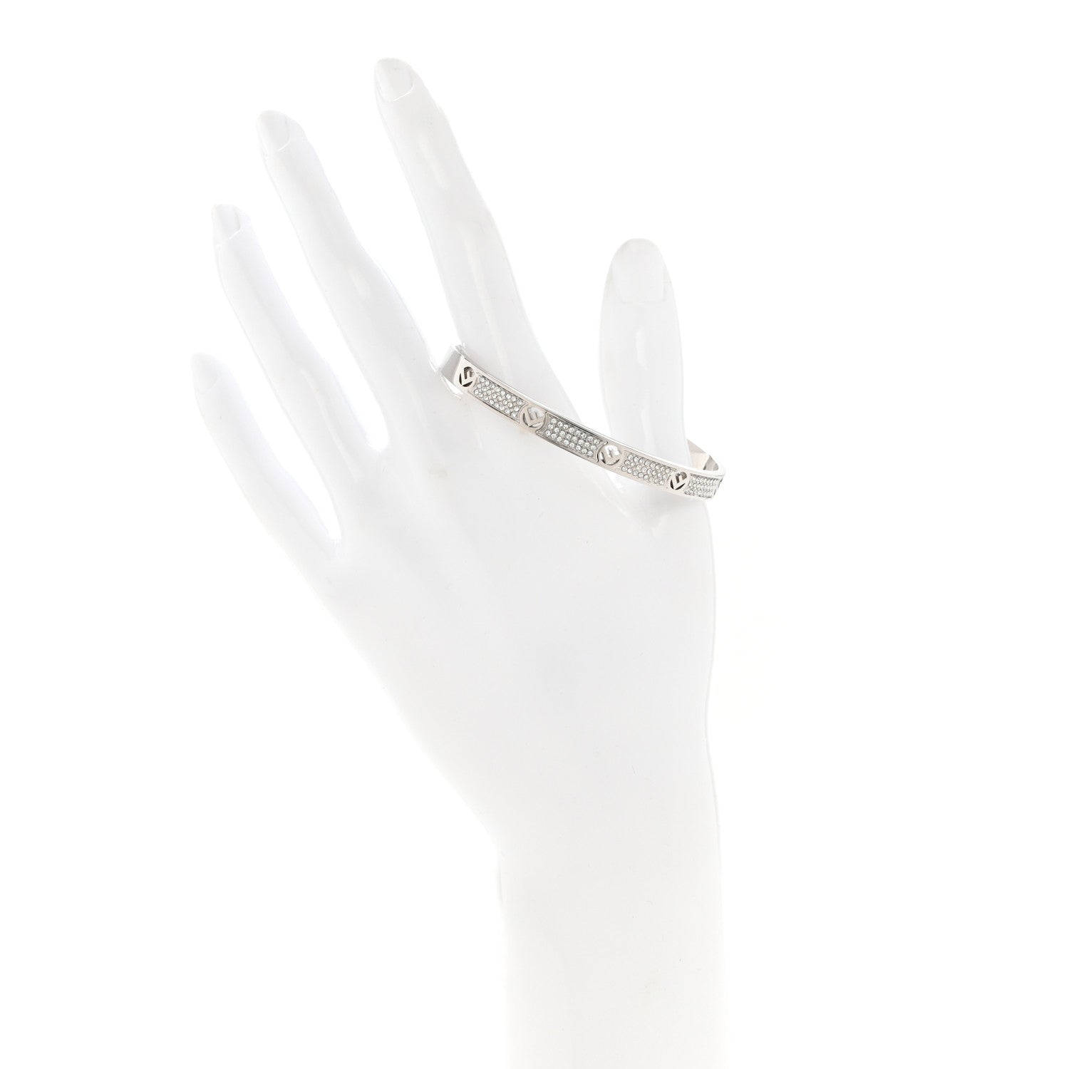 Fendi Metal Crystal F Is Fendi Bracelet M Silver 2 of 7