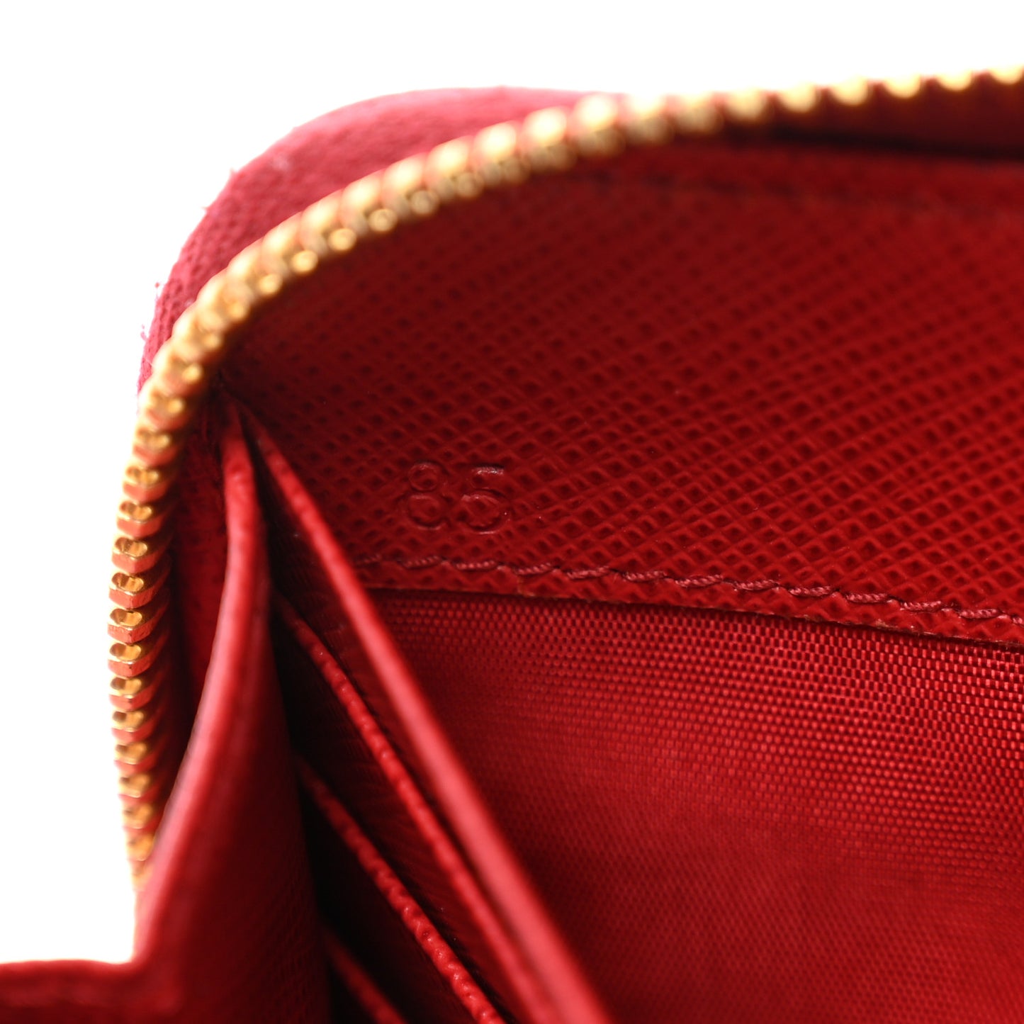 Saffiano Metal Zip Around Wallet Fuoco