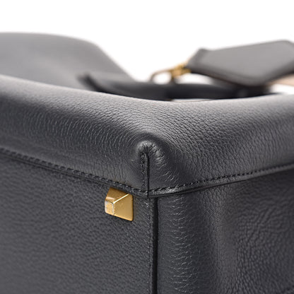 MCM Grained Calfskin Medium Milla Tote Phantom Grey 11 of 17
