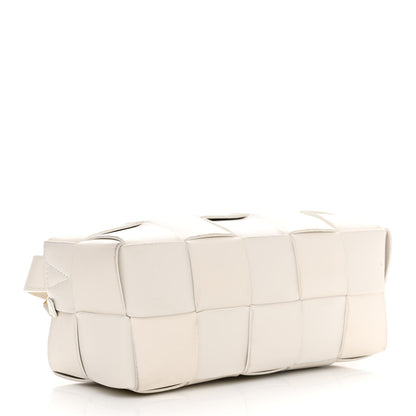 Bottega Veneta Lambskin Maxi Intrecciato Small Brick Cassette Bag White 4 of 12