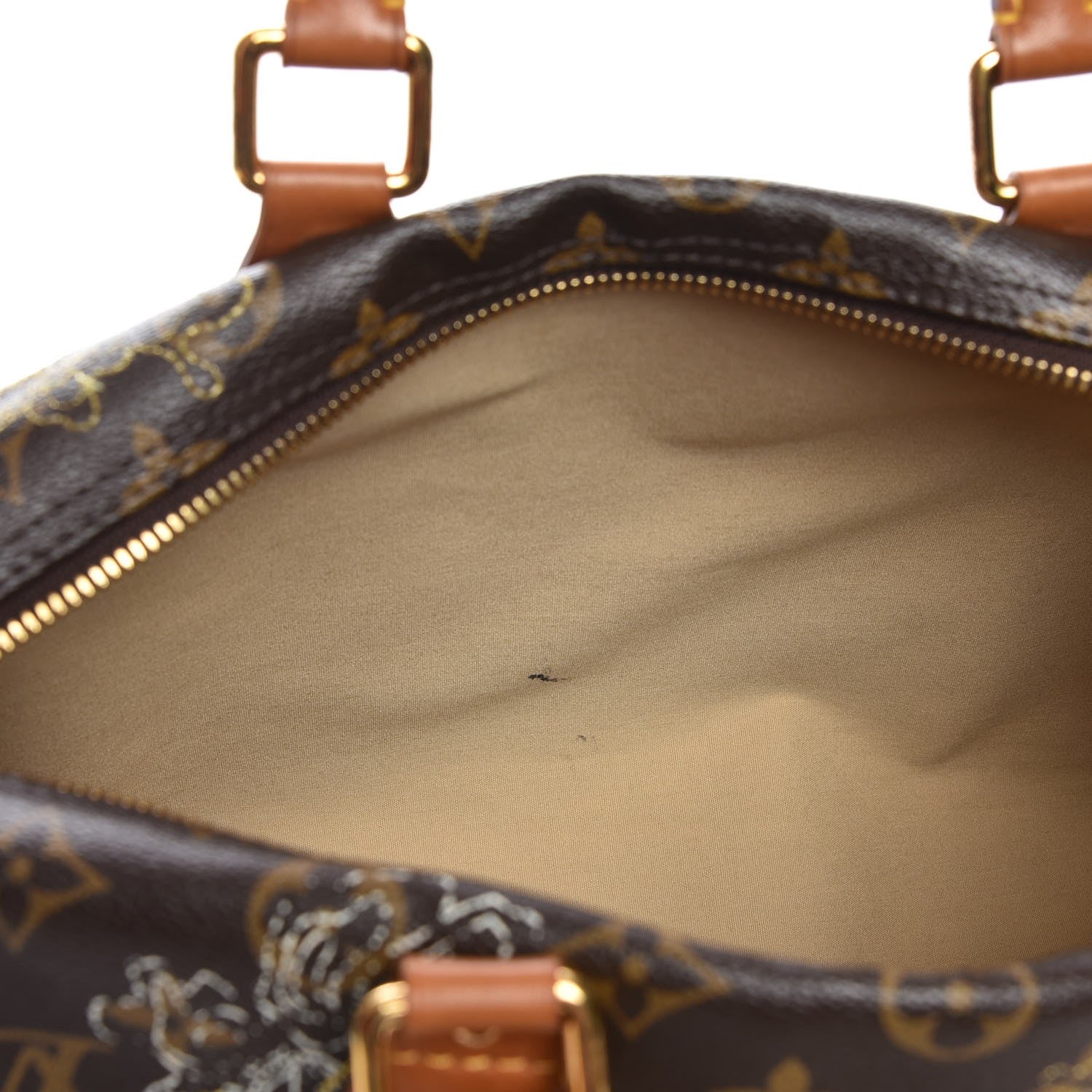Louis Vuitton Monogram Dentelle Speedy 30 Gold 7 of 12