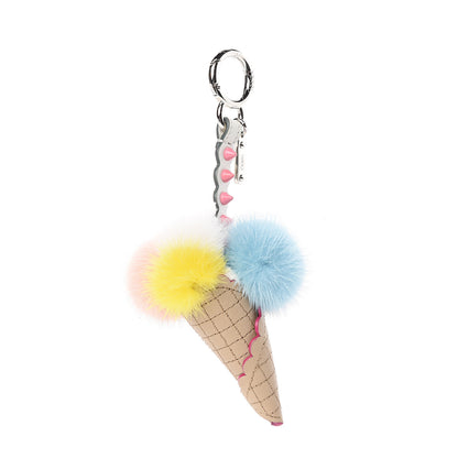 Fendi Mink Fur Calfskin Fun Fair Bag Charm Multicolor 1 of 3
