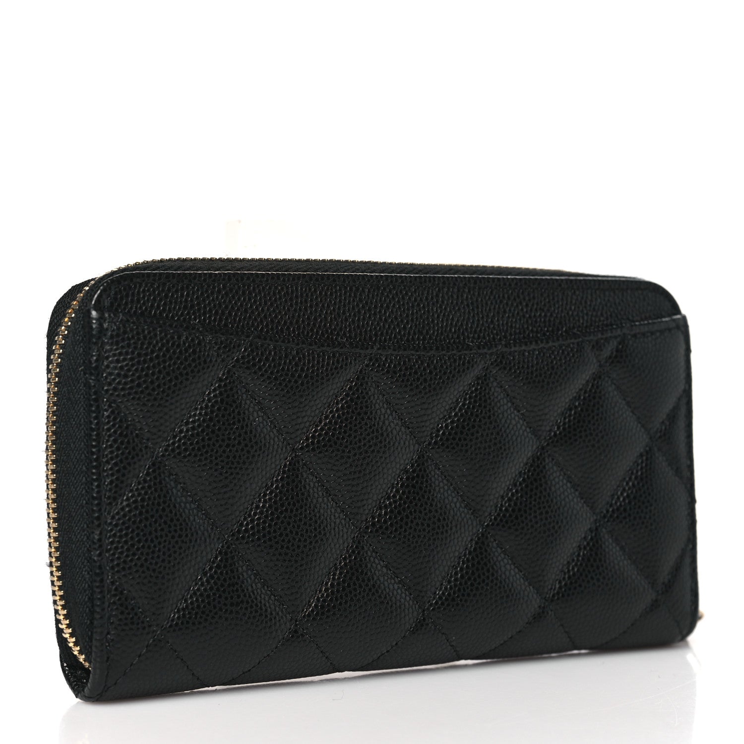 Chanel Caviar Quilted Medium Zip Around Wallet Black 3 of 8
