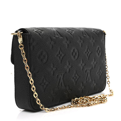 Louis Vuitton Empreinte Pochette Felicie Chain Wallet Black 2 of 6