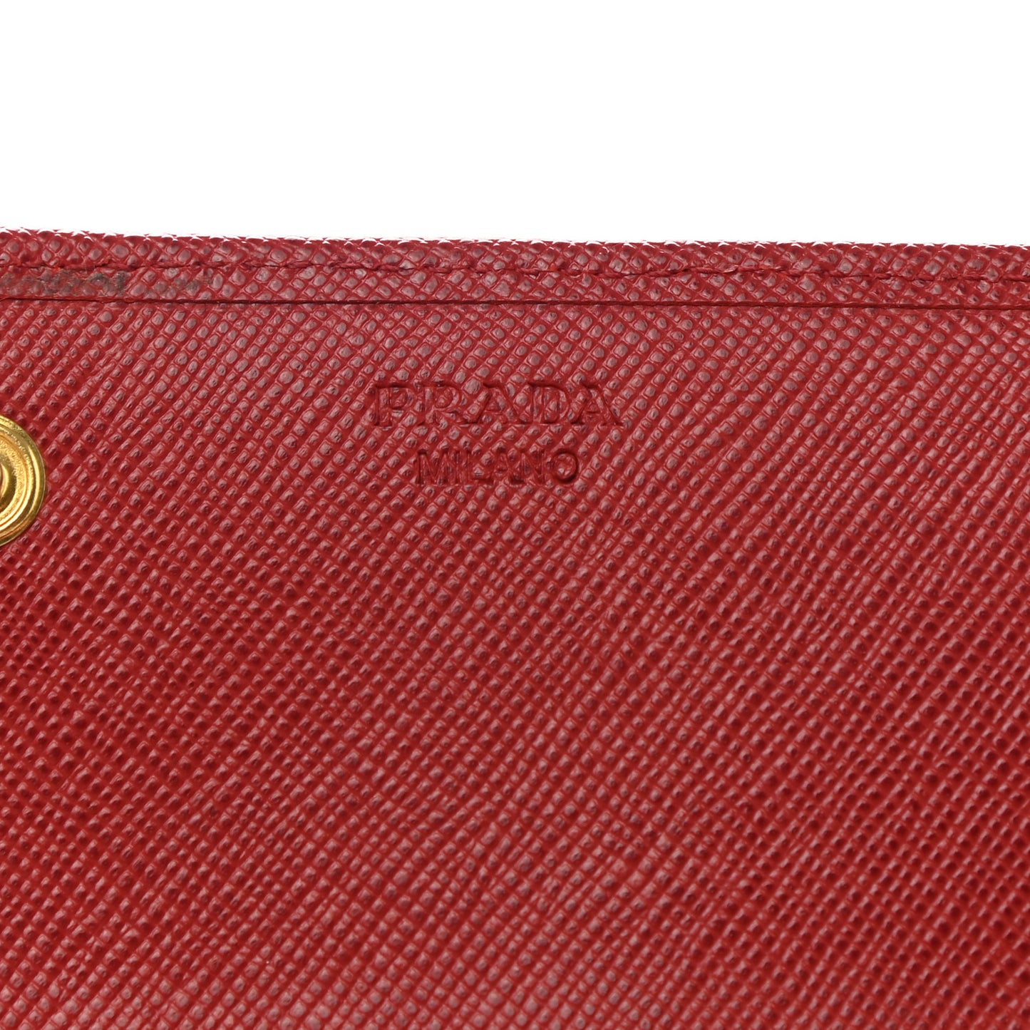 Saffiano Studded Continental Flap Wallet Red