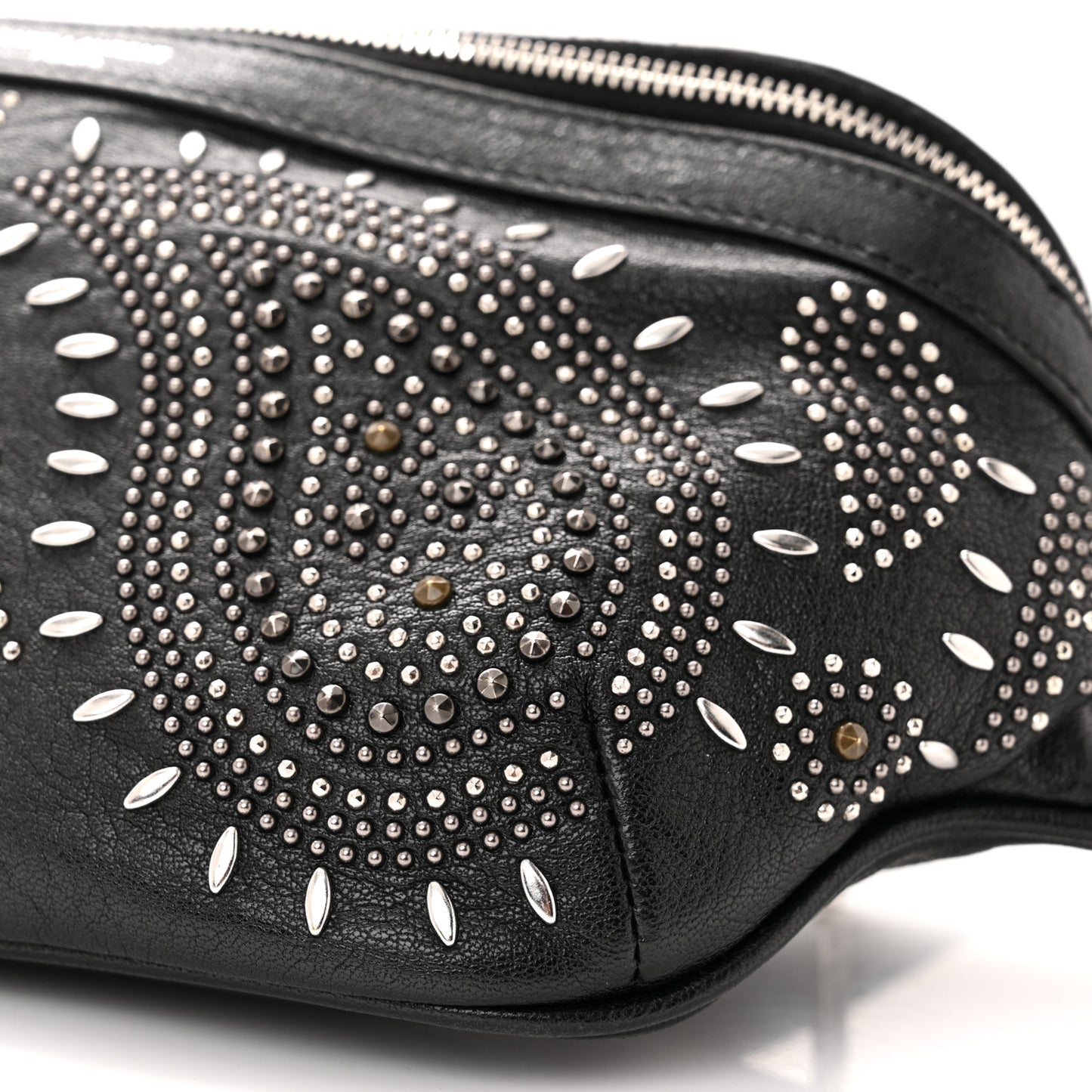 Calfskin Studded Marsupio Belt Bag Black