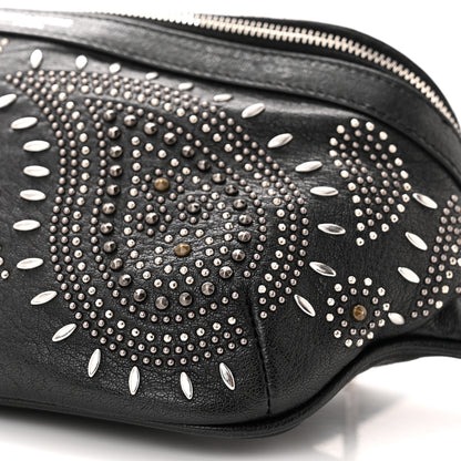 Saint Laurent Calfskin Studded Marsupio Belt Bag Black 10 of 11