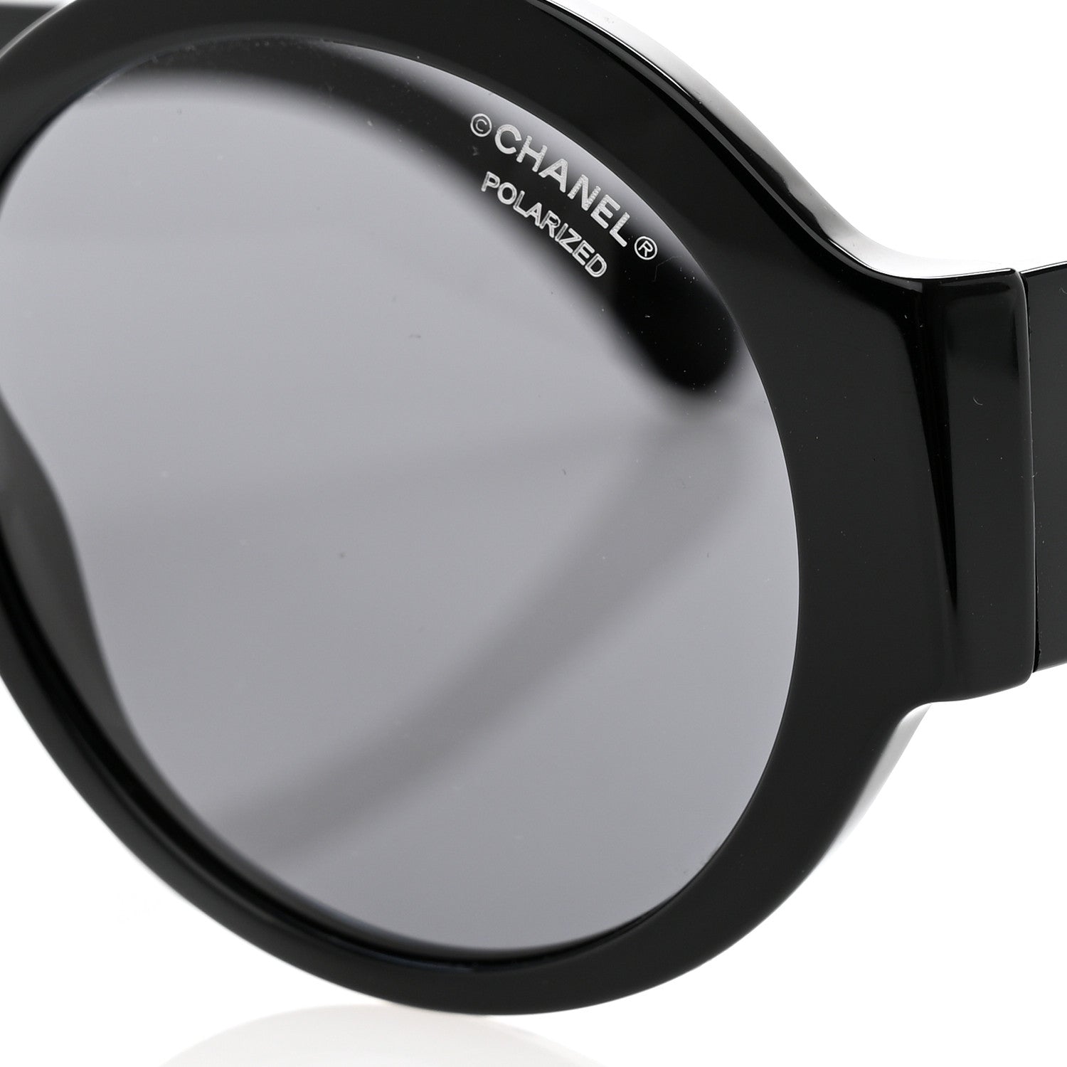 Chanel Acetate Polarized Round Sunglasses 5410 Black 7 of 7