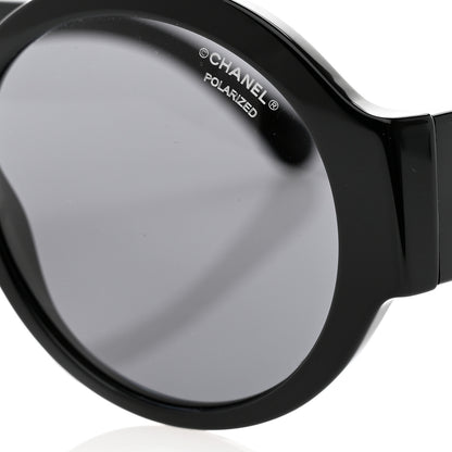 Chanel Acetate Polarized Round Sunglasses 5410 Black 7 of 7