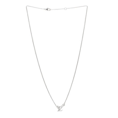 Louis Vuitton 18K White Gold Diamond Idylle Blossom LV Pendant Necklace 3 of 4