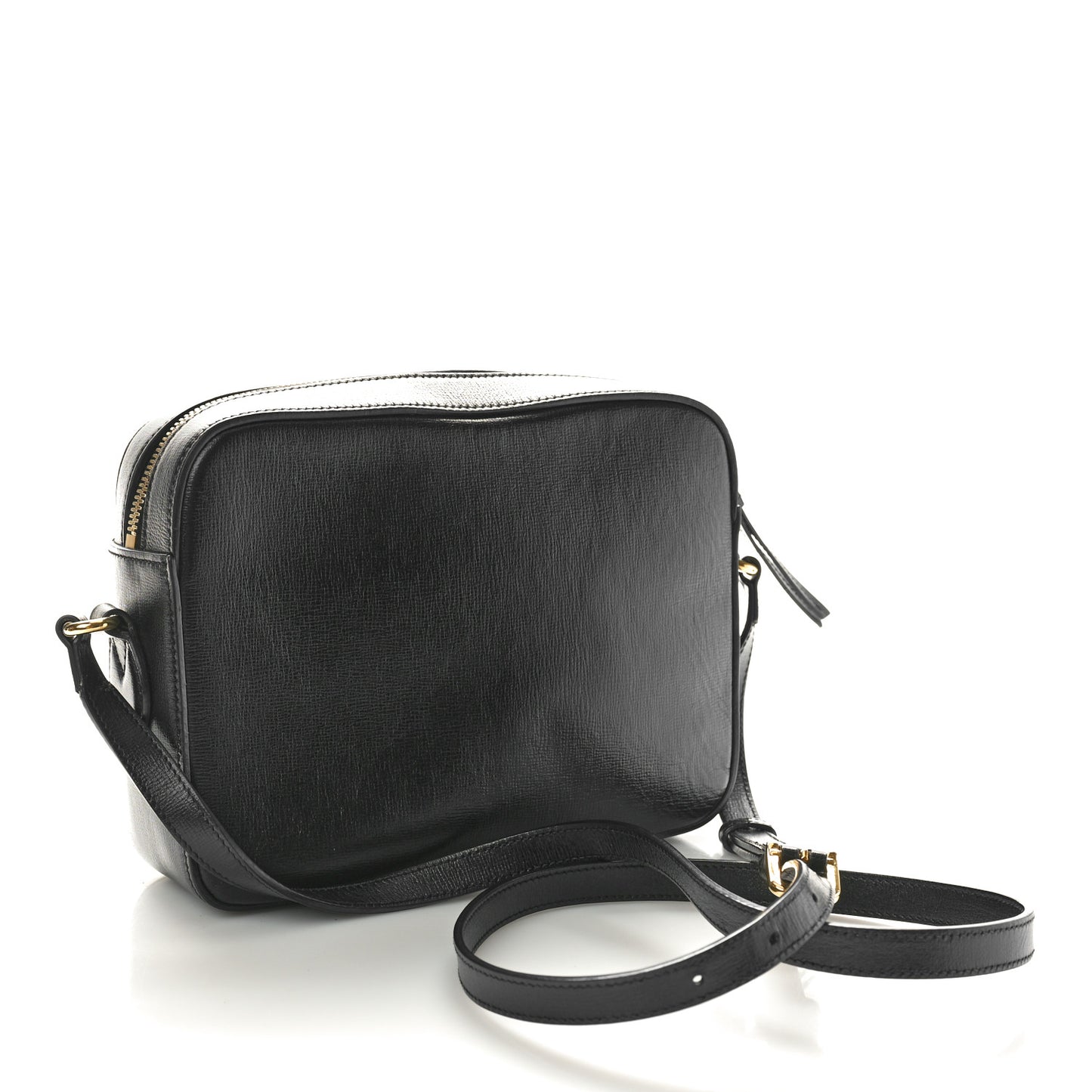 Textured Calfskin Small Horsebit 1955 Shoulder Bag Black