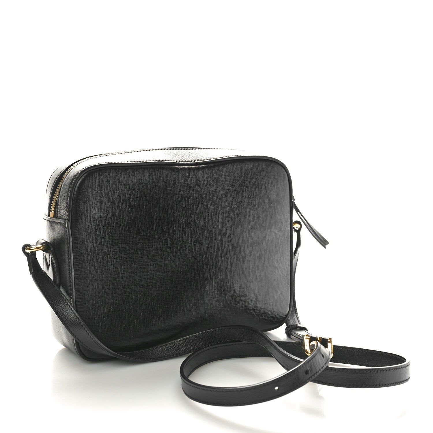 Gucci Textured Calfskin Small Horsebit 1955 Shoulder Bag Black 3 of 12