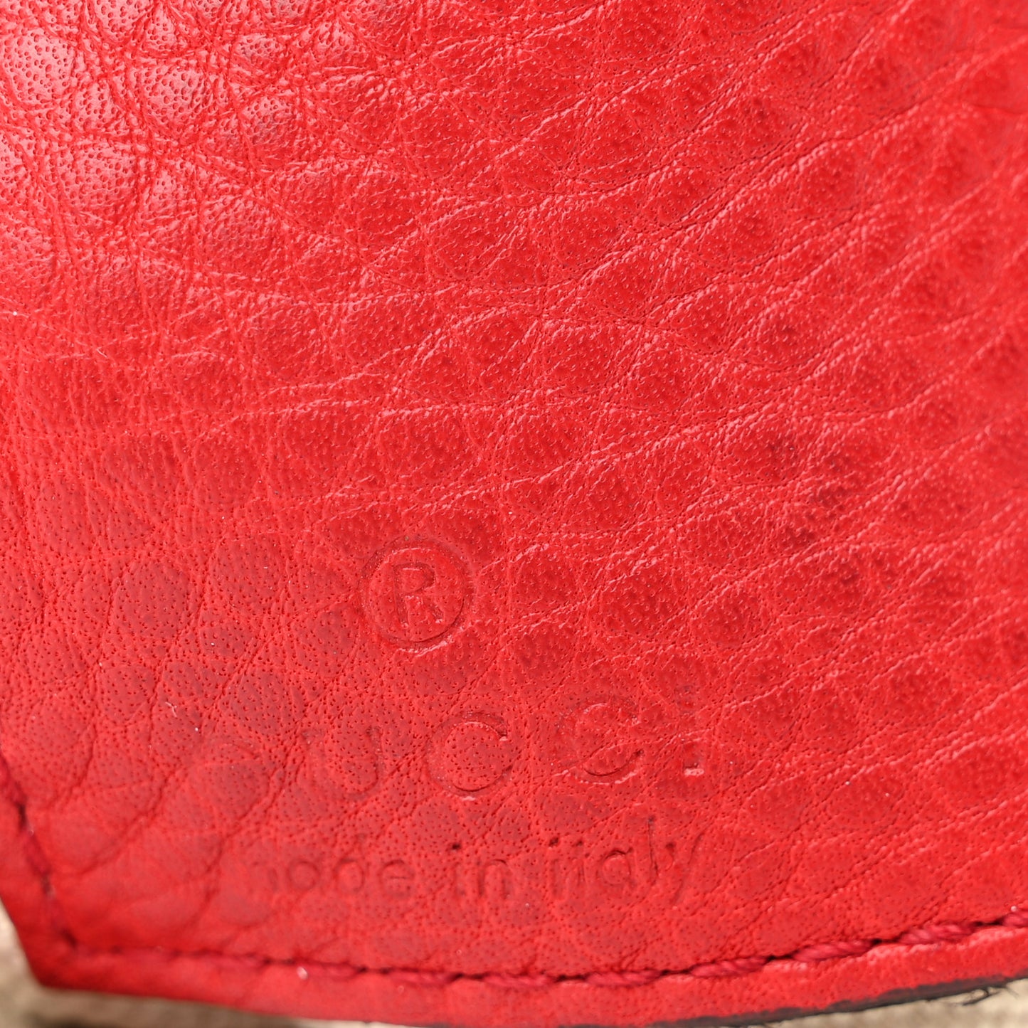 Pebbled Calfskin Soho Wristlet Vibrant Red