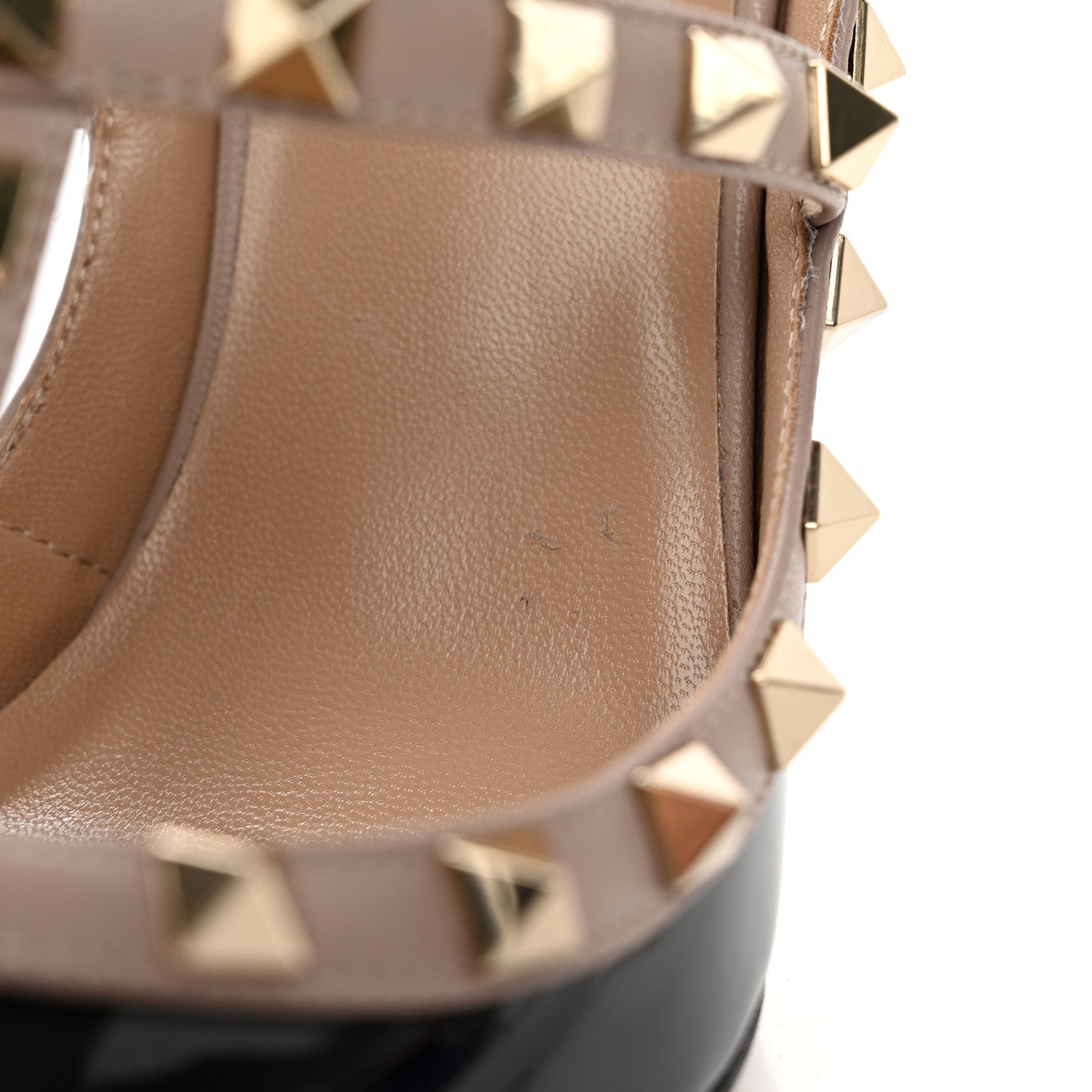 Valentino Garavani Patent Nappa Rockstud Ankle Strap 100mm Pumps 38 Black Poudre 10 of 17