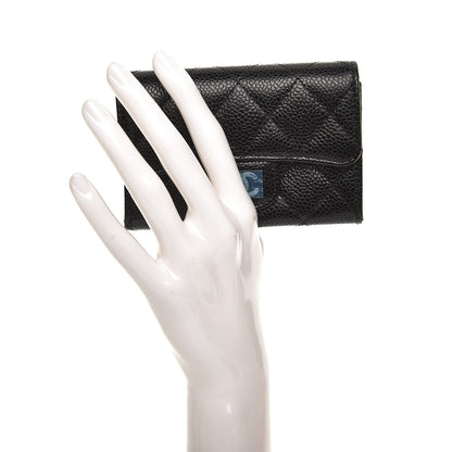 Chanel Caviar Quilted Flap Card Holder Black 2 of 9
