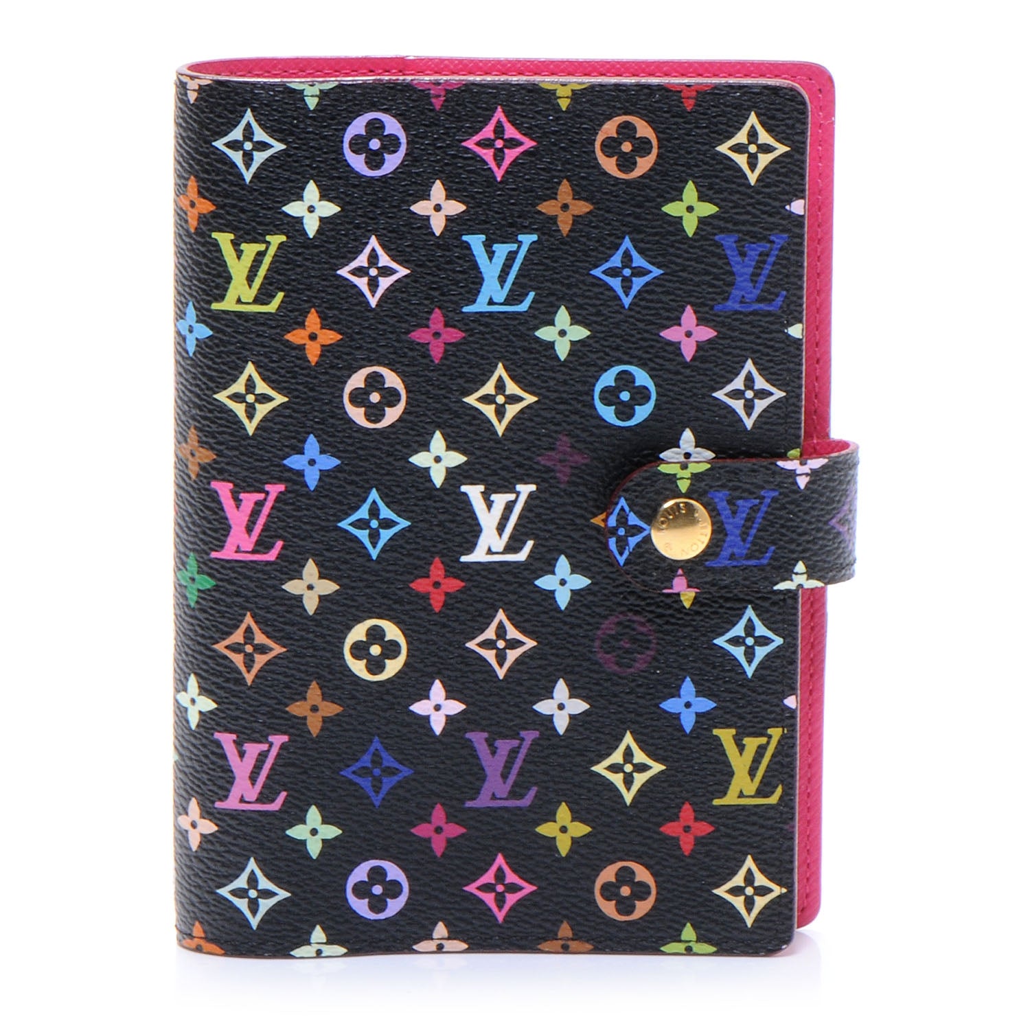 Louis Vuitton Monogram Multicolor Small Ring Agenda Black Grenade 1 of 7