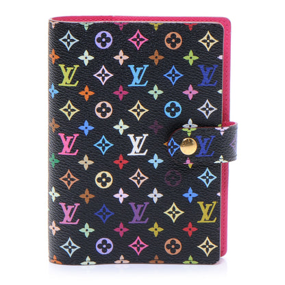 Louis Vuitton Monogram Multicolor Small Ring Agenda Black Grenade 1 of 7
