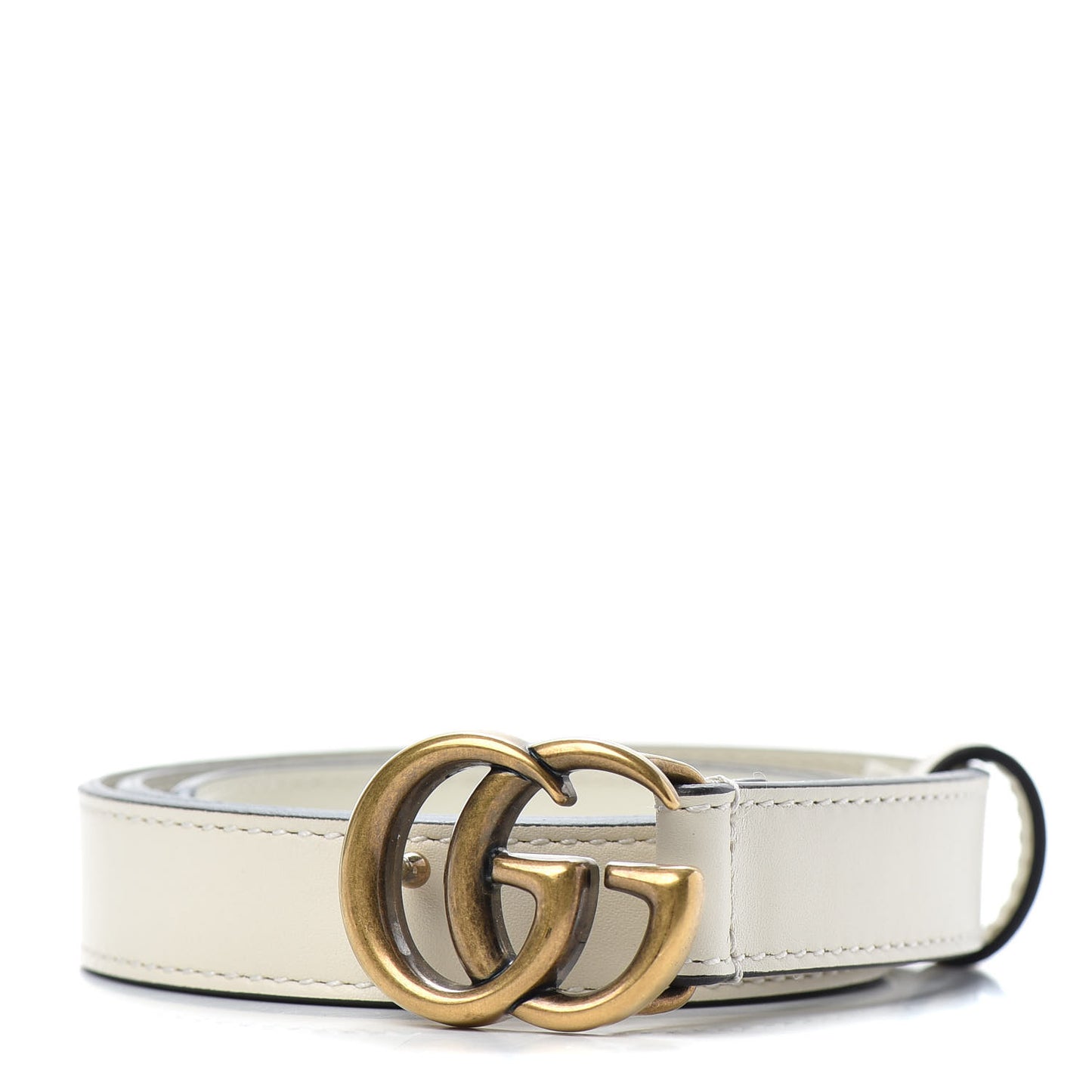 Calfskin Double G 20mm Belt 65 26 Mystic White