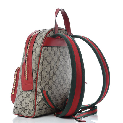 Gucci GG Supreme Monogram Web Kingsnake Heart Embroidered Small Day Backpack Red 3 of 10