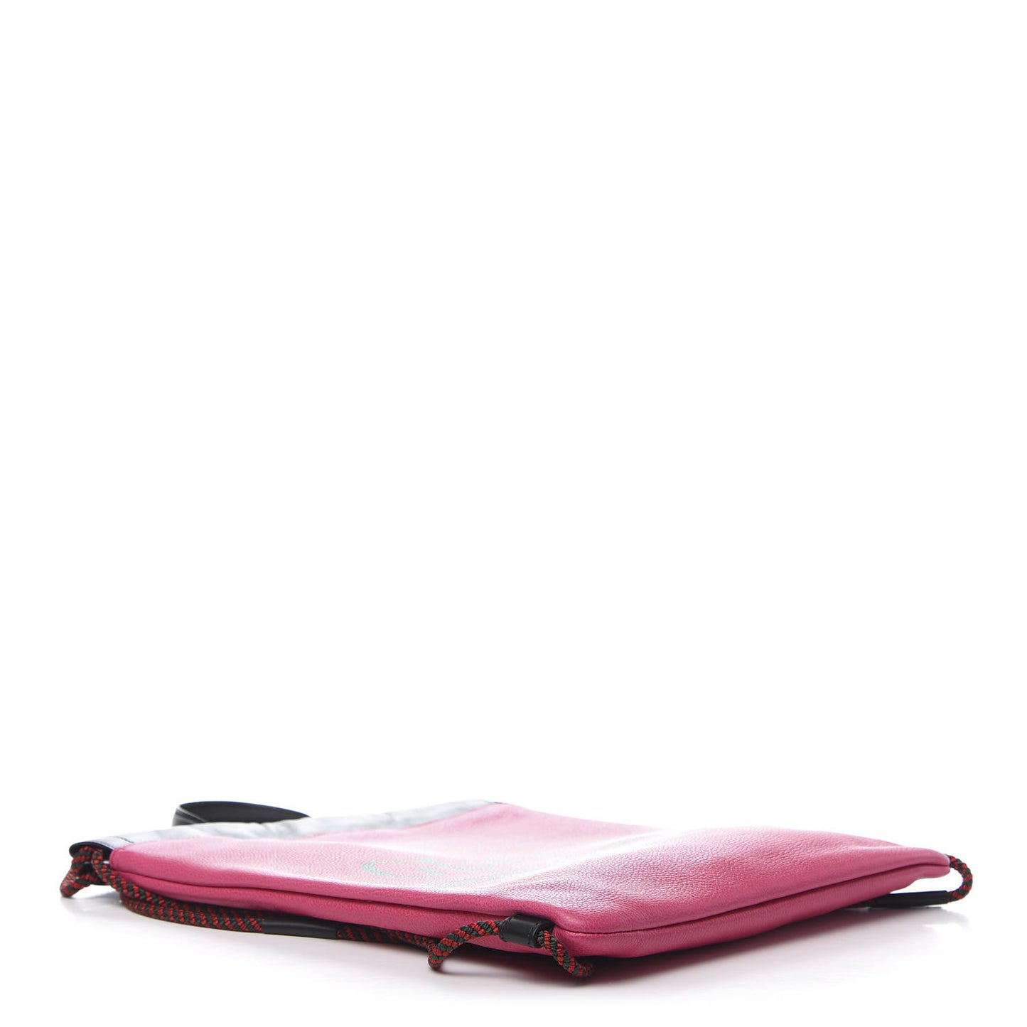 Grained Calfskin Logo Drawstring Backpack Box Pink Green Black