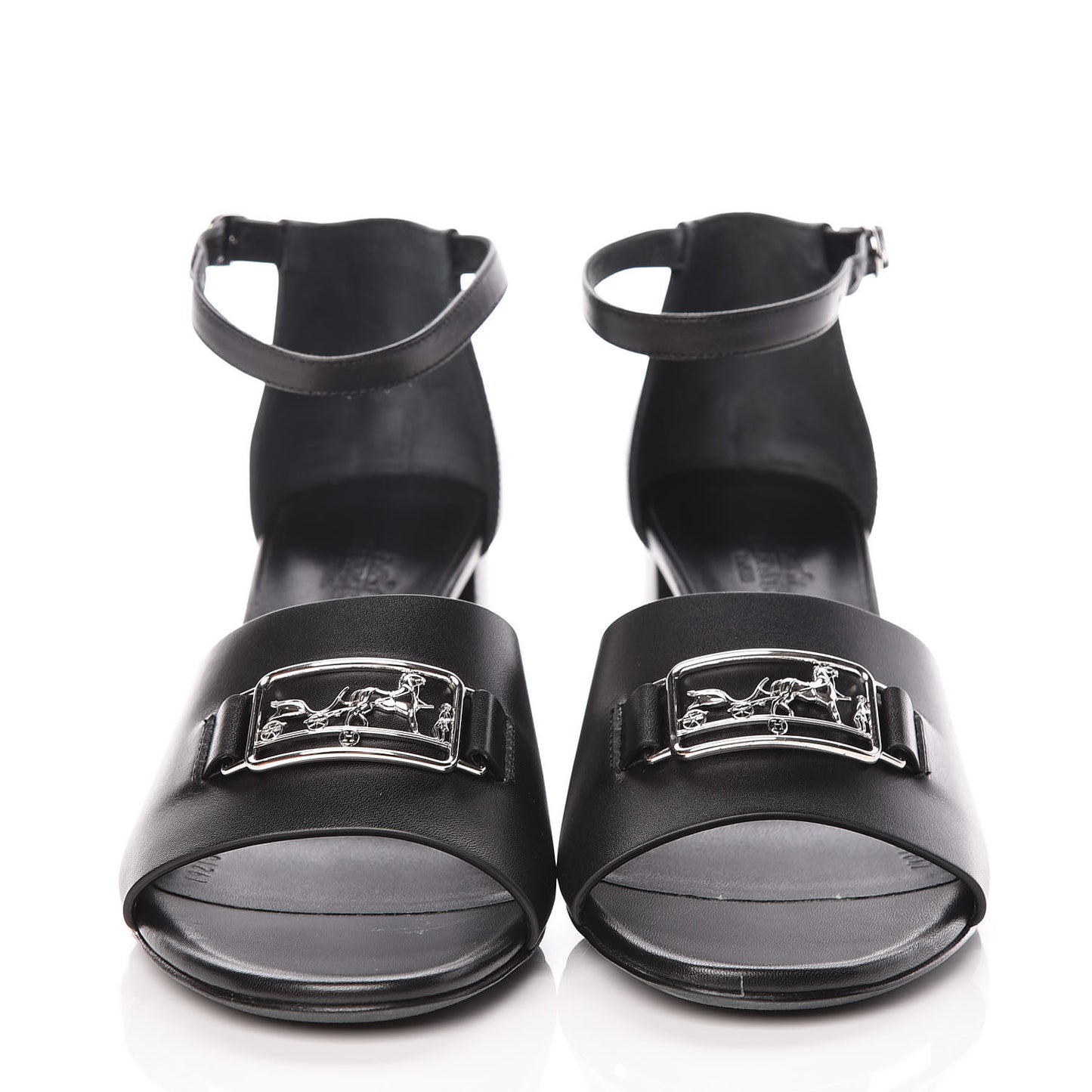 Calfskin Viaggio 60 Sandals 37.5 Black