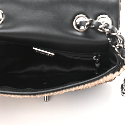 Chanel Sequin Single Flap Black 7 of 11