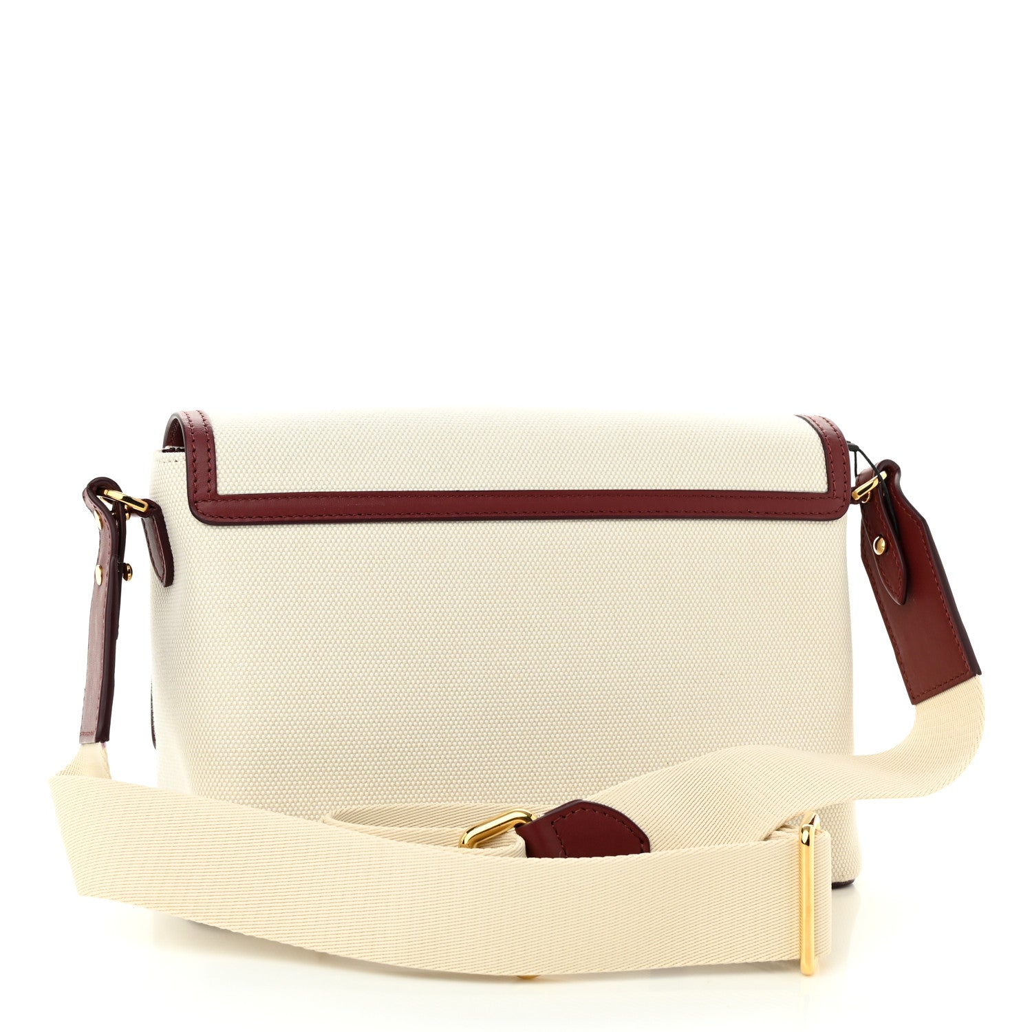 Burberry Canvas Horseferry Print Note Crossbody Bag Natural Tan Fiery Red 3 of 9