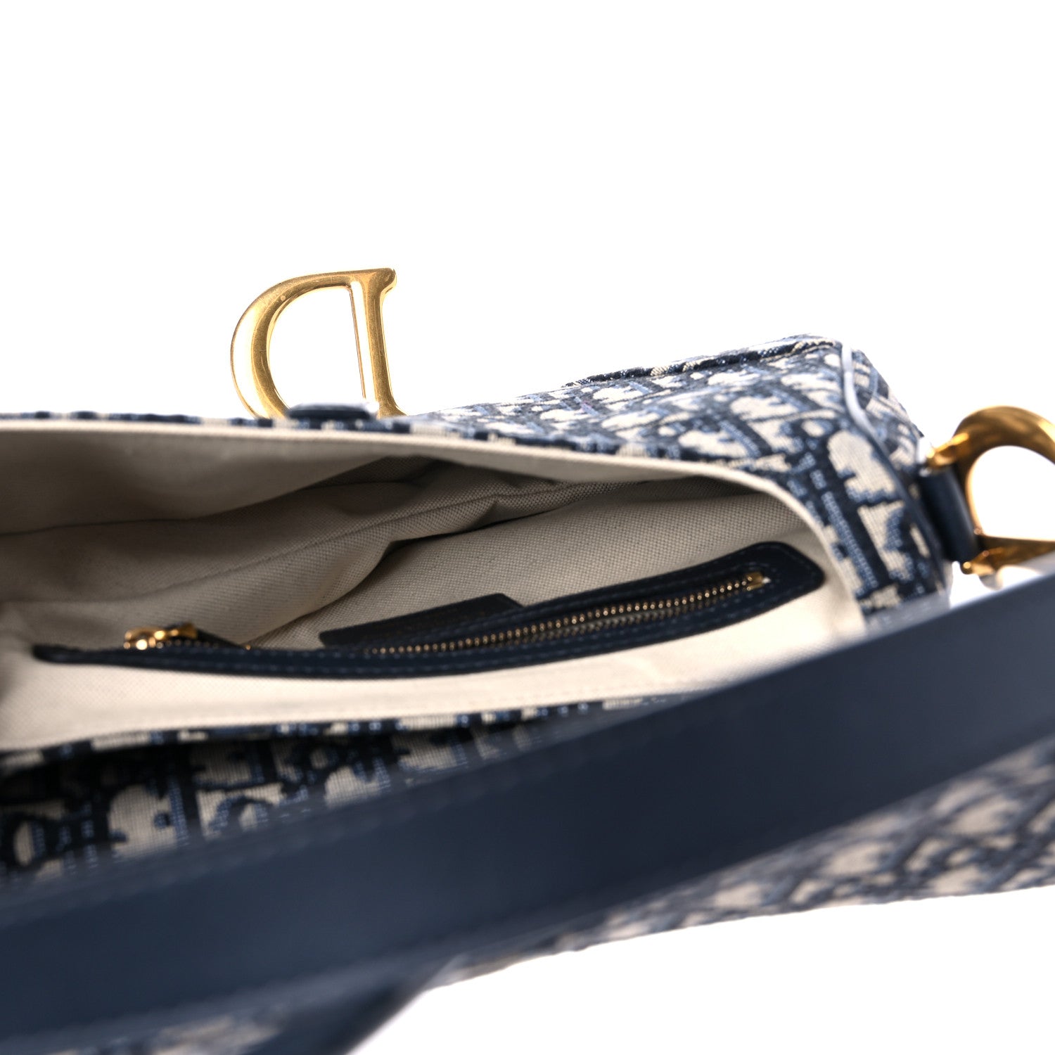 Christian Dior Oblique Saddle Bag Blue 5 of 12