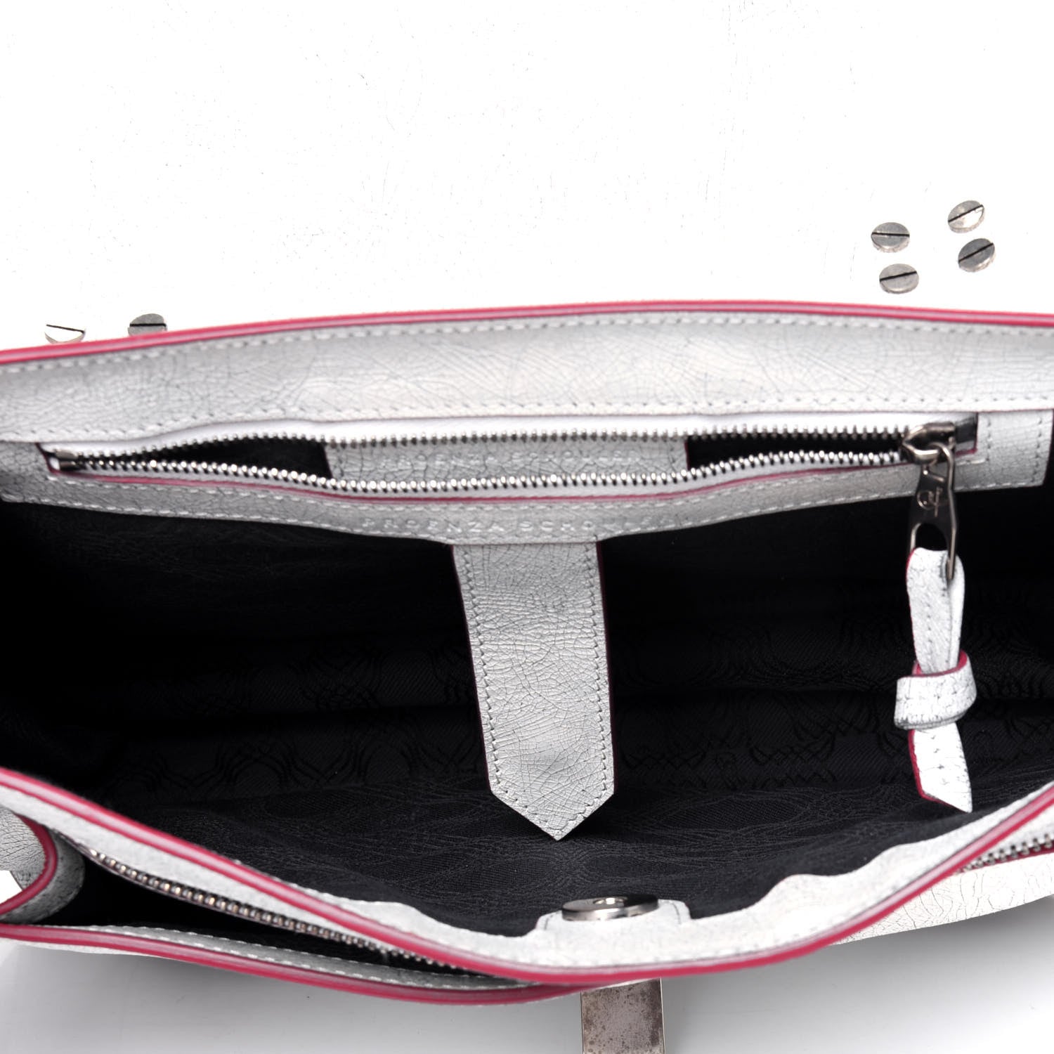 Proenza Schouler Crackle Calfskin PS1 Medium Satchel White 6 of 24