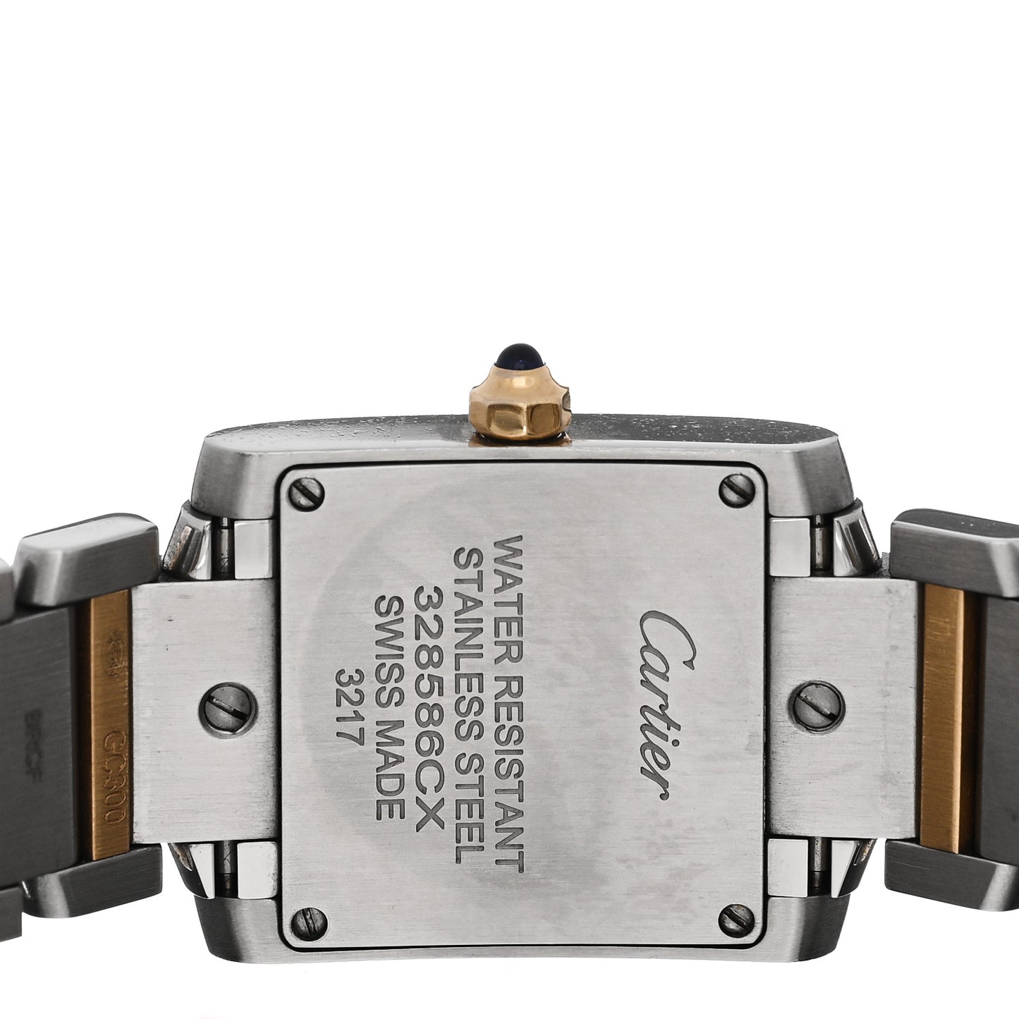 Stainless Steel 18K Yellow Gold 20mm Tank Francaise Quartz Watch