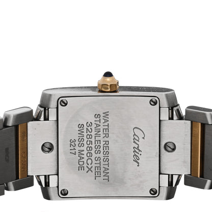 Cartier Stainless Steel 18K Yellow Gold 20mm Tank Francaise Quartz Watch 4 of 4