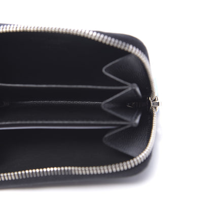 Saint Laurent Grain De Poudre Zip Around Card Holder Black 5 of 7