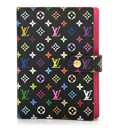 Louis Vuitton Monogram Multicolor Small Ring Agenda Cover Black Grenade 1 of 7