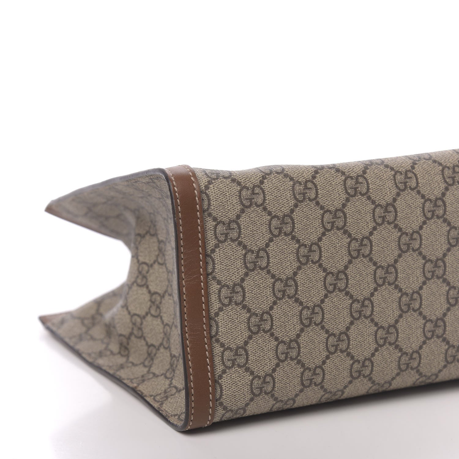 Gucci GG Supreme Monogram Medium Padlock Tote Beige Cuir 8 of 10