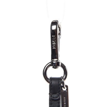 Fendi Mink Fur Crystal Eyed Striped Aristocrats Monster Bag Bug Charm Black White 4 of 5
