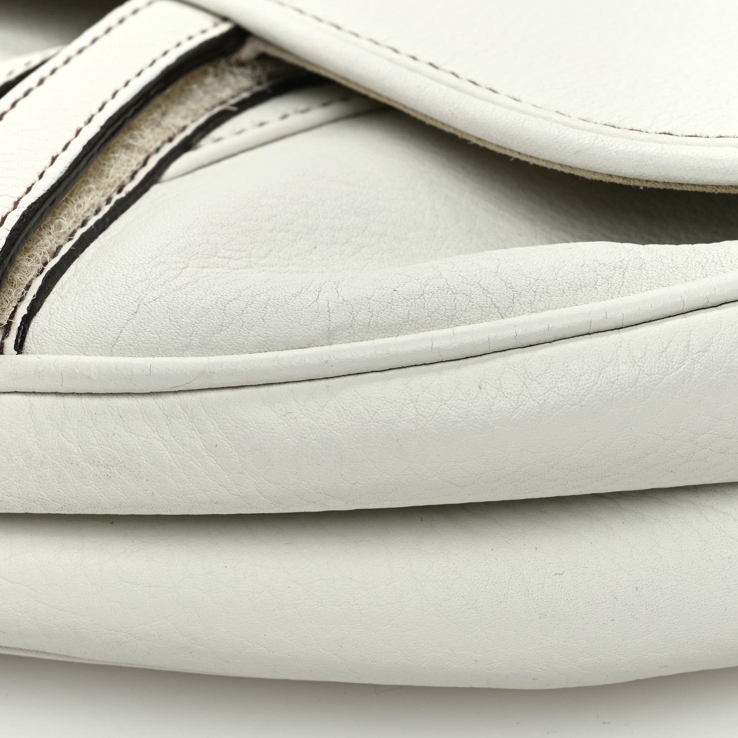 Christian Dior Calfskin Saddle Bag White 10 of 13